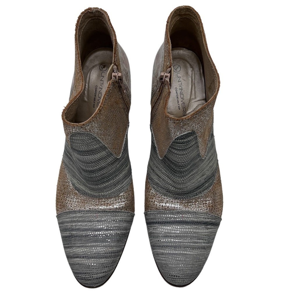 Unity In Diversity Muti Tan Gray Side Zip Ankle B… - image 5